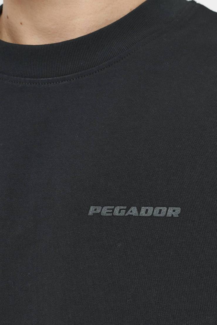 Pegador Logo Oversized Tee Vintage Washed Black Ink Gum Fabrikpreis