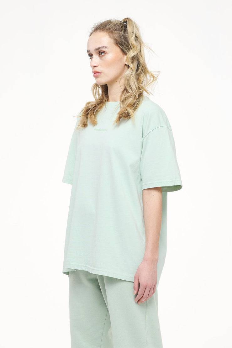 Pegador Beverly Logo Oversized Tee Vintage Washed Milky Green Gum Sonderangebote