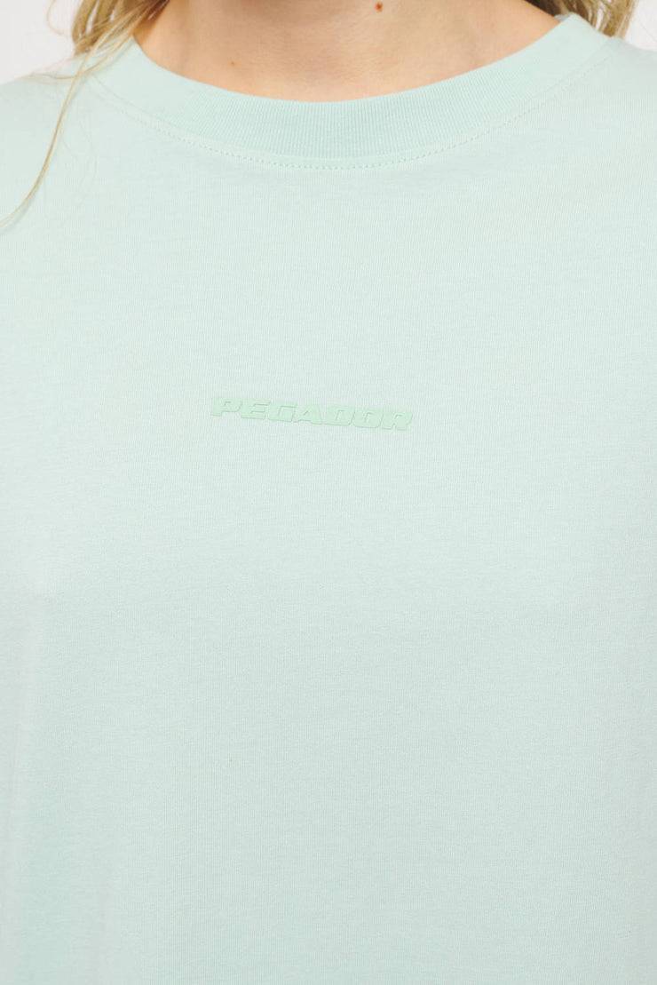 Pegador Beverly Logo Oversized Tee Vintage Washed Milky Green Gum Sonderangebote