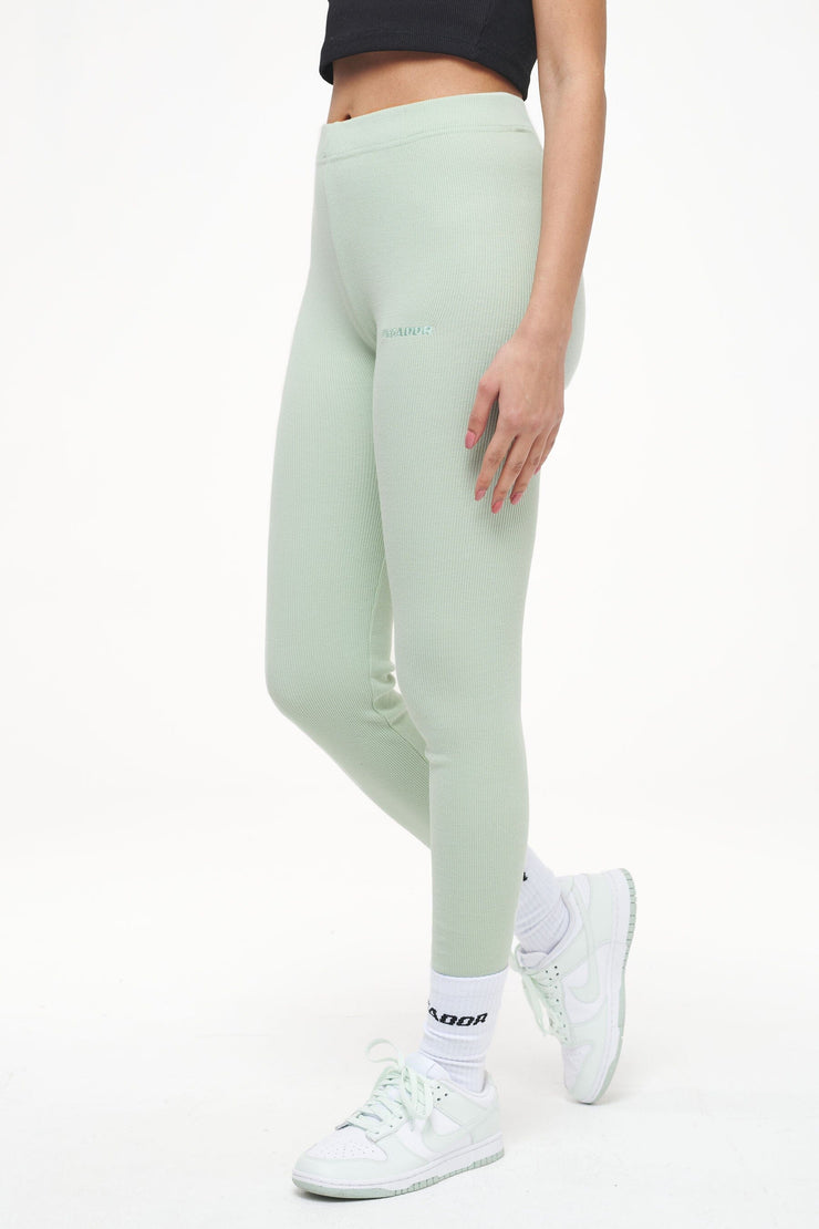 Pegador Jill Rib Leggings Vintage Washed Milky Green Tiefpreis