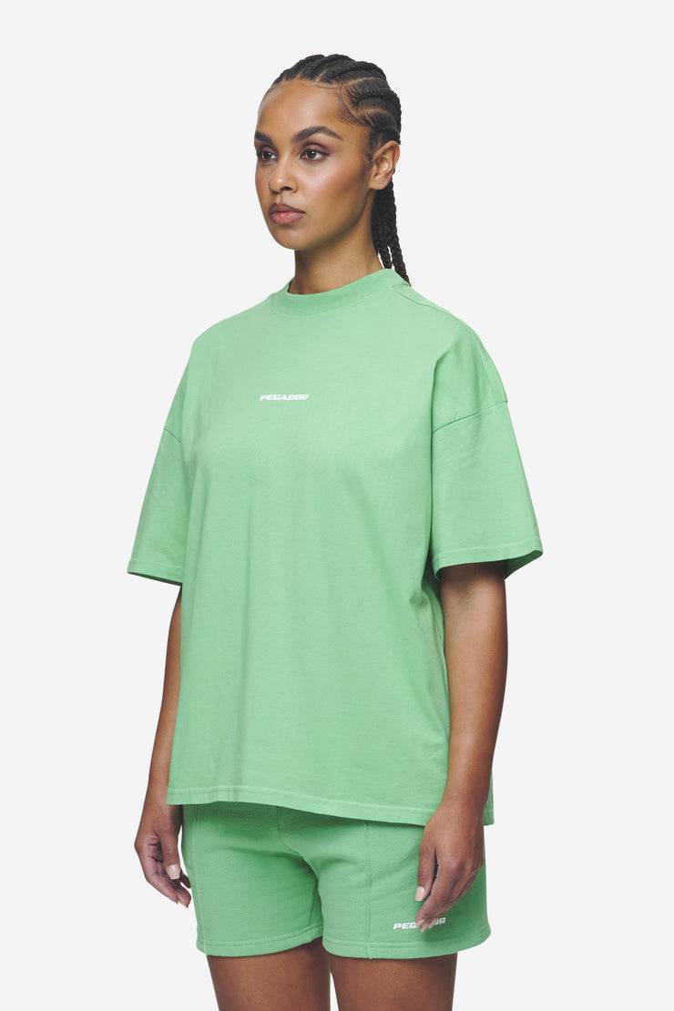 Pegador Bracy Heavy Oversized Tee Washed Peppermint Green White Gum Wochenangebot