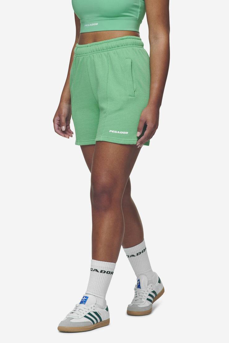 Pegador Sully High Waisted Shorts Washed Peppermint Green White Gum Kostenlose Rückgabe