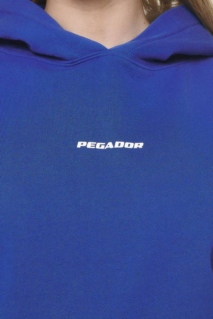 Pegador Clarita Logo Oversized Hoodie Washed True Blue White Gum Bis zu 65% Rabatt