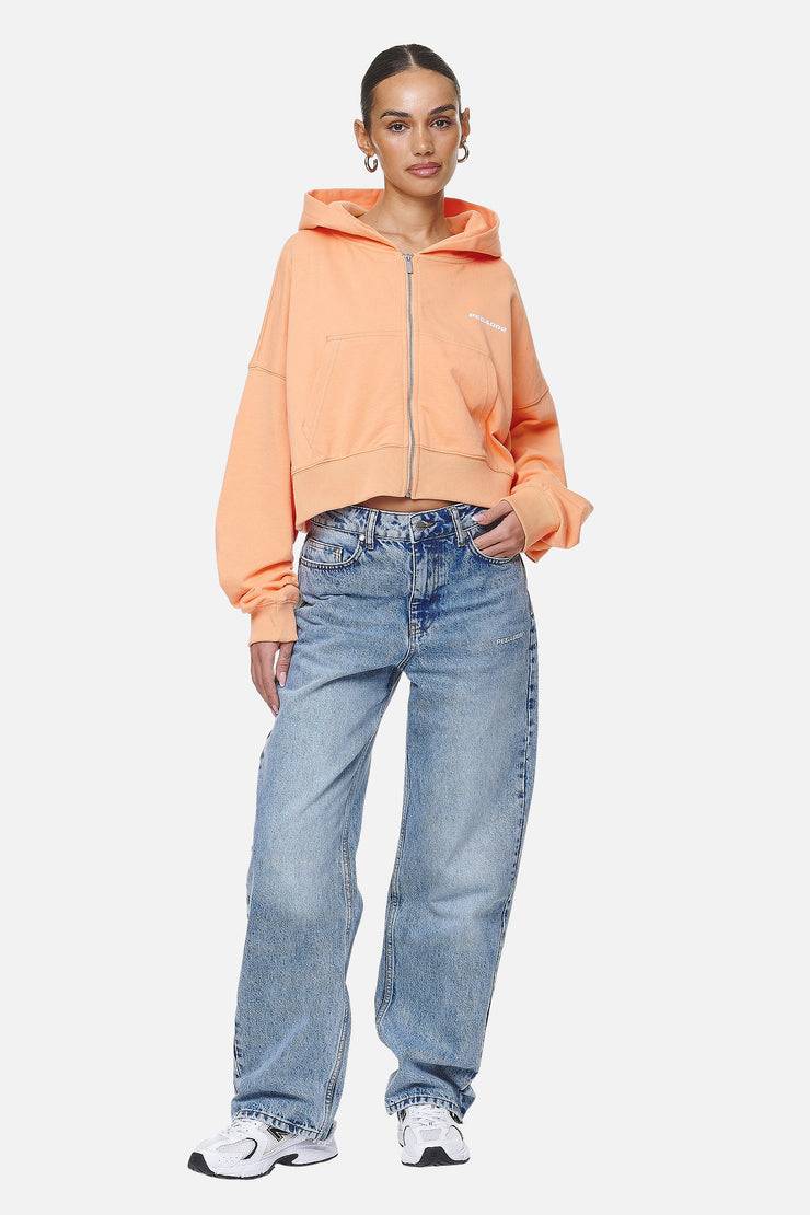 Pegador Marla Cropped Zip Hoodie Washed Apricot White Gum Nur für heute