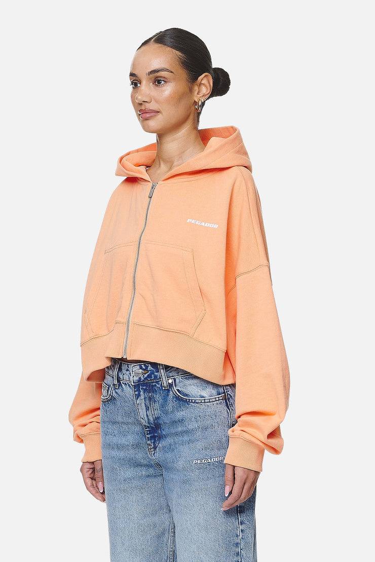 Pegador Marla Cropped Zip Hoodie Washed Apricot White Gum Nur für heute