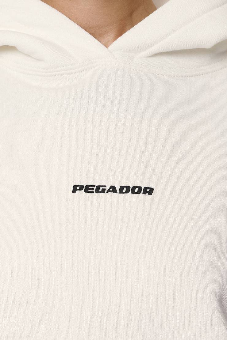 Pegador Clarita Logo Oversized Hoodie Washed Coconut Milk Black Gum Sonderangebot der Fabrik