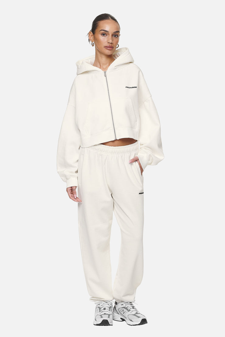 Pegador Villa High Waisted Sweat Pants Washed Coconut Milk Black Gum Vierteljährliche Förderung