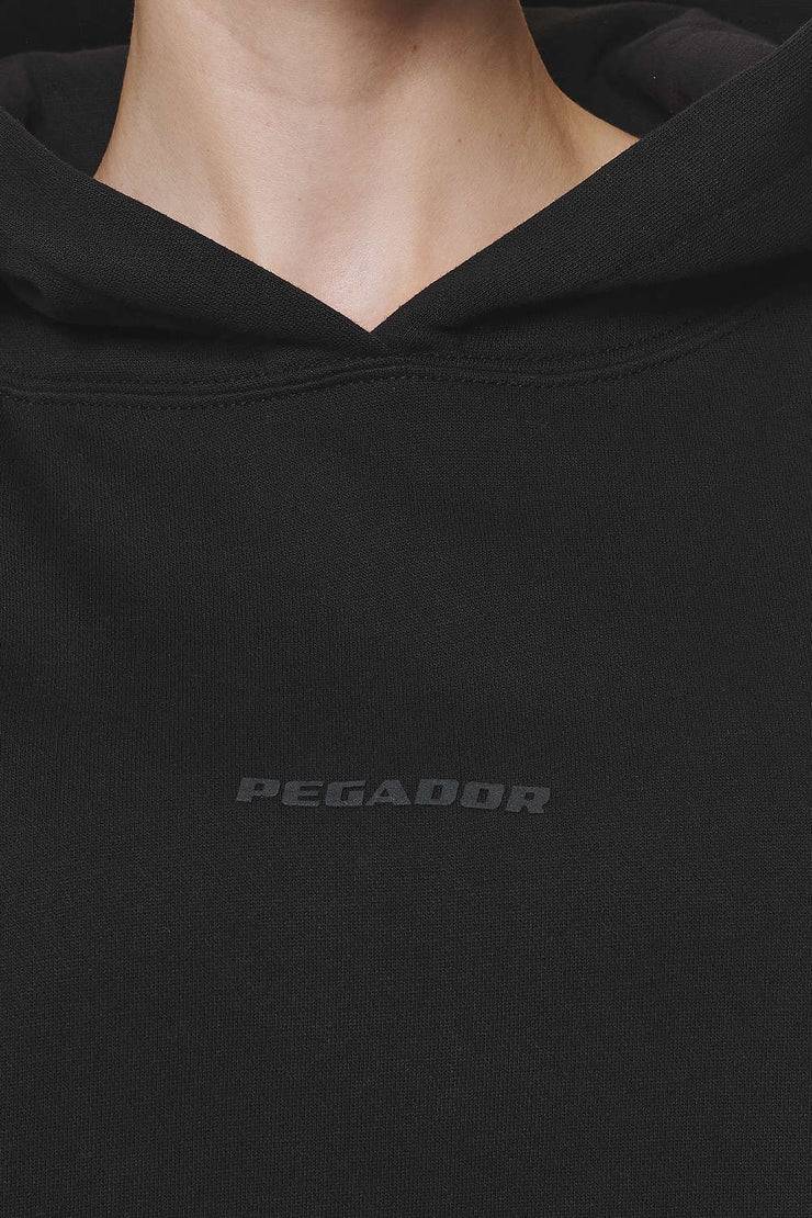 Pegador Clarita Logo Oversized Hoodie Black Gum Super Rabatt