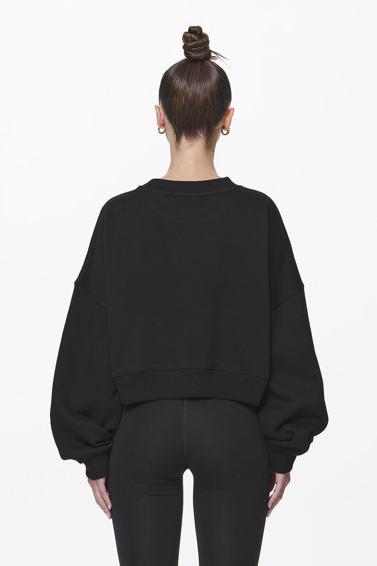 Pegador Londa Cropped Oversized Sweater Black Gum 50% Rabatt mit kostenlosem Versand