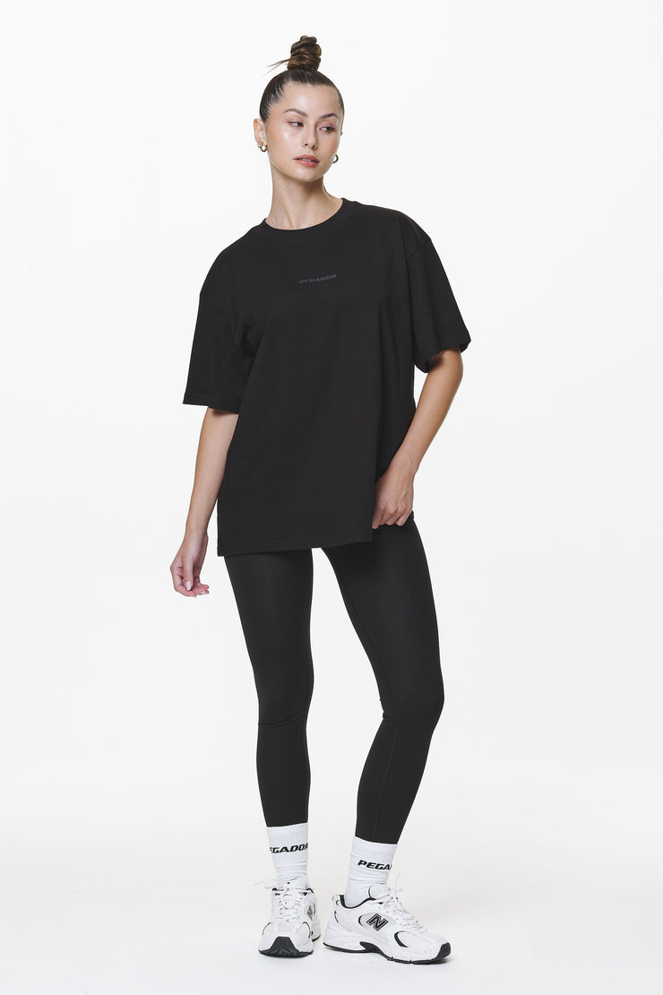 Pegador Beverly Logo Oversized Tee Black Gum Clearance-Verkauf