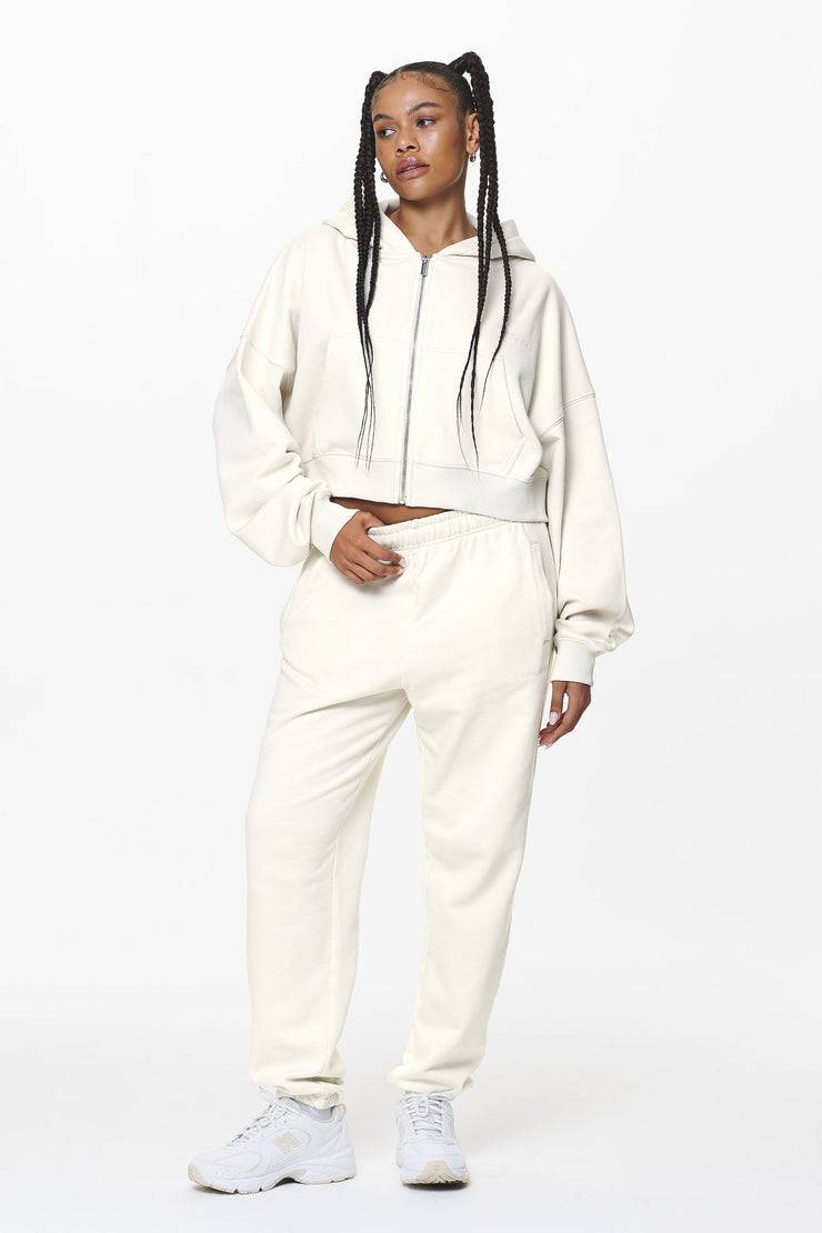 Pegador Marla Cropped Zip Hoodie Washed Salty Cream Gum Black Friday Preise