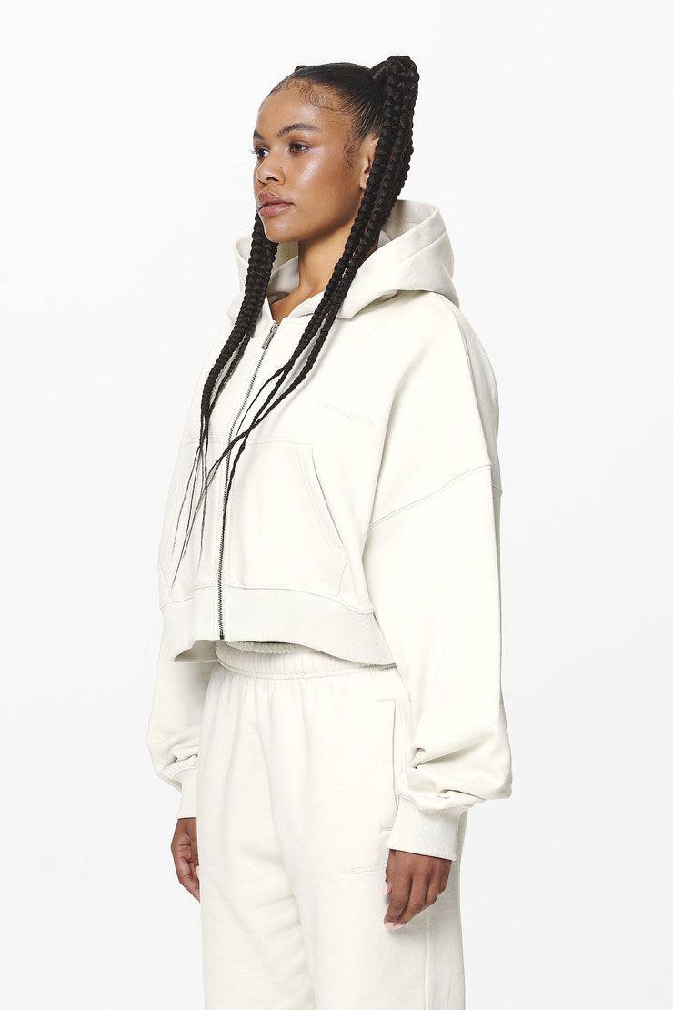 Pegador Marla Cropped Zip Hoodie Washed Salty Cream Gum Black Friday Preise