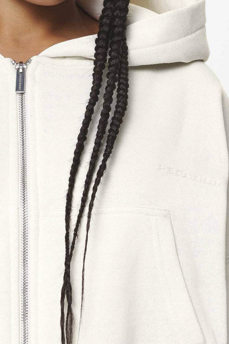 Pegador Marla Cropped Zip Hoodie Washed Salty Cream Gum Black Friday Preise