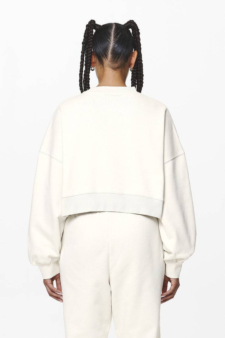 Pegador Londa Cropped Oversized Sweater Washed Salty Cream Gum Im Verkauf