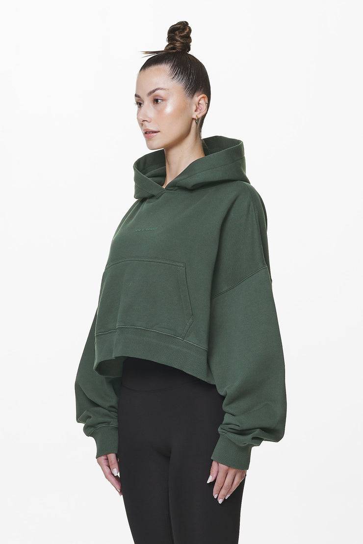 Pegador Salita Oversized Cropped Hoodie Washed Sage Green Gum Rabatte dieses Monats