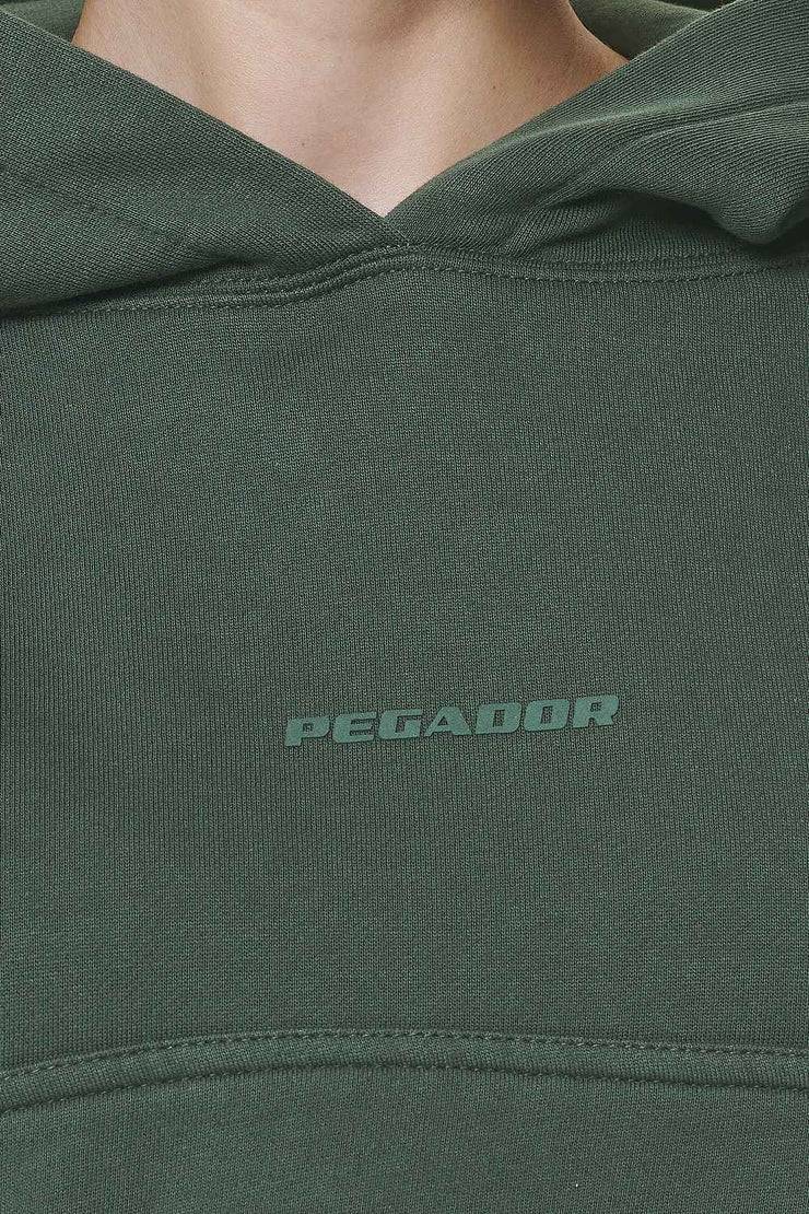 Pegador Salita Oversized Cropped Hoodie Washed Sage Green Gum Rabatte dieses Monats