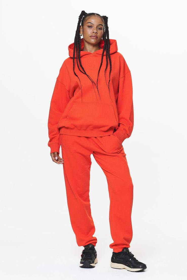 Pegador Clarita Logo Oversized Hoodie Washed Signal Red Gum Auslauf