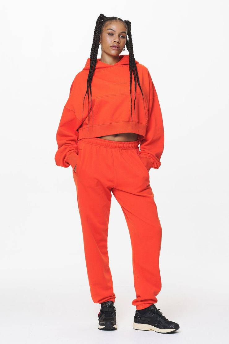Pegador Salita Oversized Cropped Hoodie Washed Signal Red Gum Verkauf