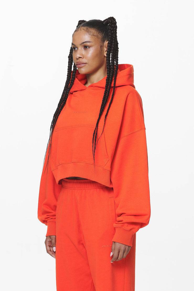 Pegador Salita Oversized Cropped Hoodie Washed Signal Red Gum Verkauf