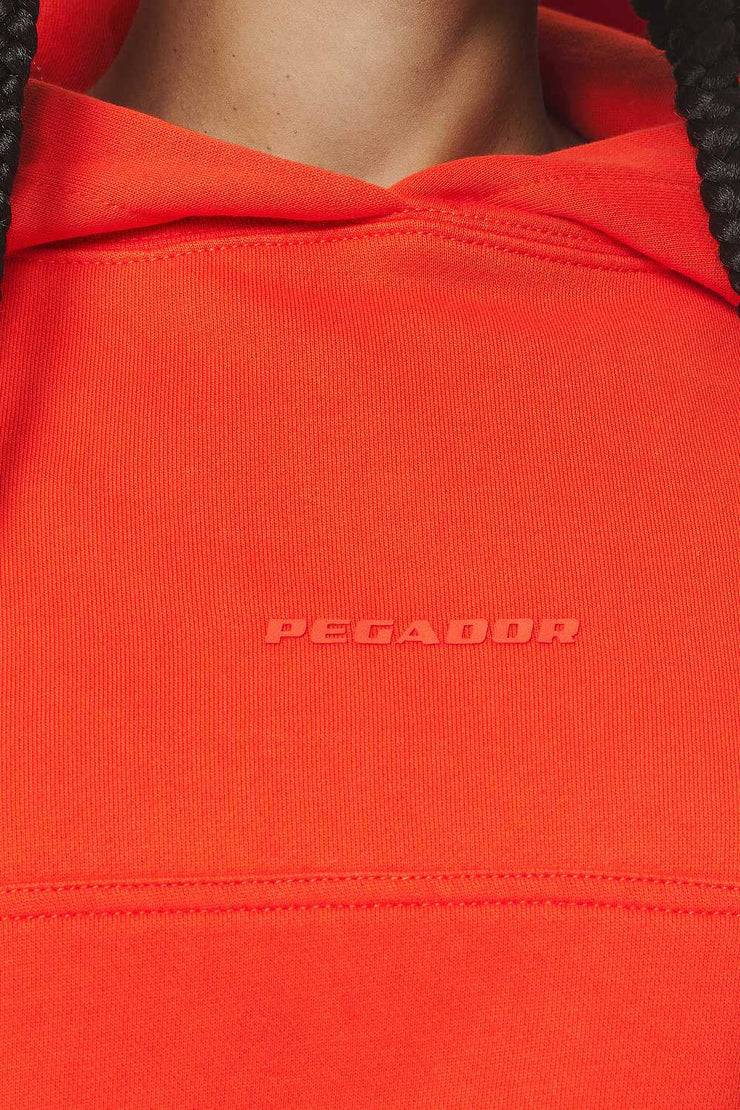 Pegador Salita Oversized Cropped Hoodie Washed Signal Red Gum Verkauf