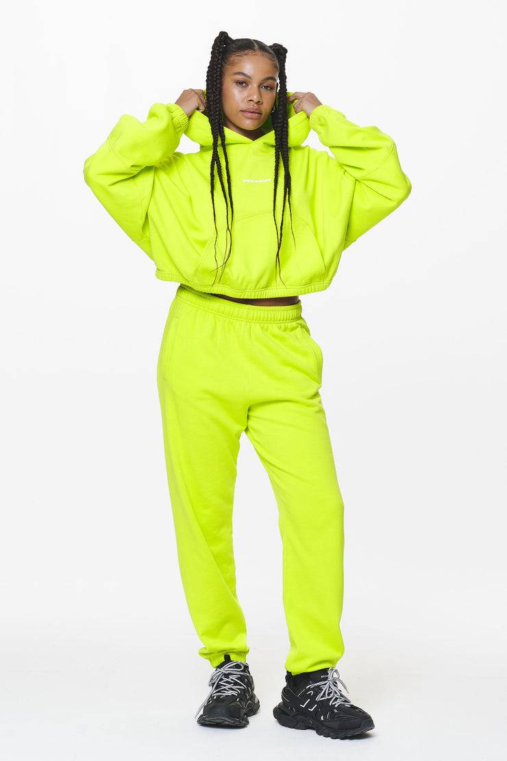 Pegador Villa High Waisted Sweat Pants Washed Lime Yellow Gum im Angebot
