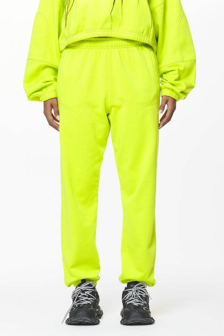 Pegador Villa High Waisted Sweat Pants Washed Lime Yellow Gum im Angebot
