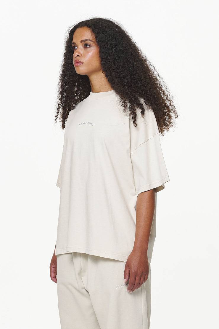 Pegador Thames Heavy Oversized Tee Vintage Washed Bone White Blitzverkäufe