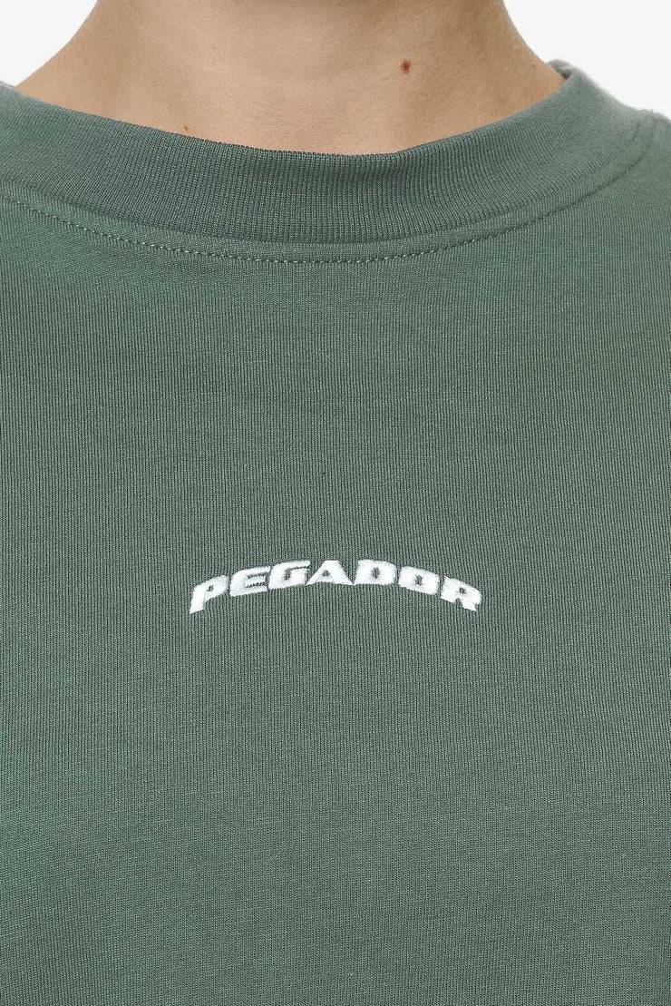 Pegador Thames Heavy Oversized Tee Vintage Washed Garden Green Limitierter Zeitrabatt