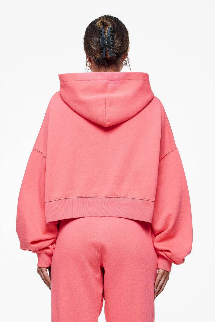 Pegador Salita Oversized Cropped Hoodie Vintage Washed Strawberry Gum Fabrik Onlineshop