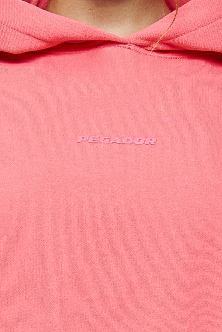 Pegador Salita Oversized Cropped Hoodie Vintage Washed Strawberry Gum Fabrik Onlineshop