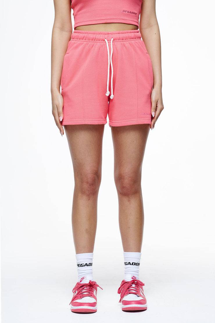 Pegador Umbria High Waisted Shorts Vintage Washed Strawberry Gum Günstig kaufen