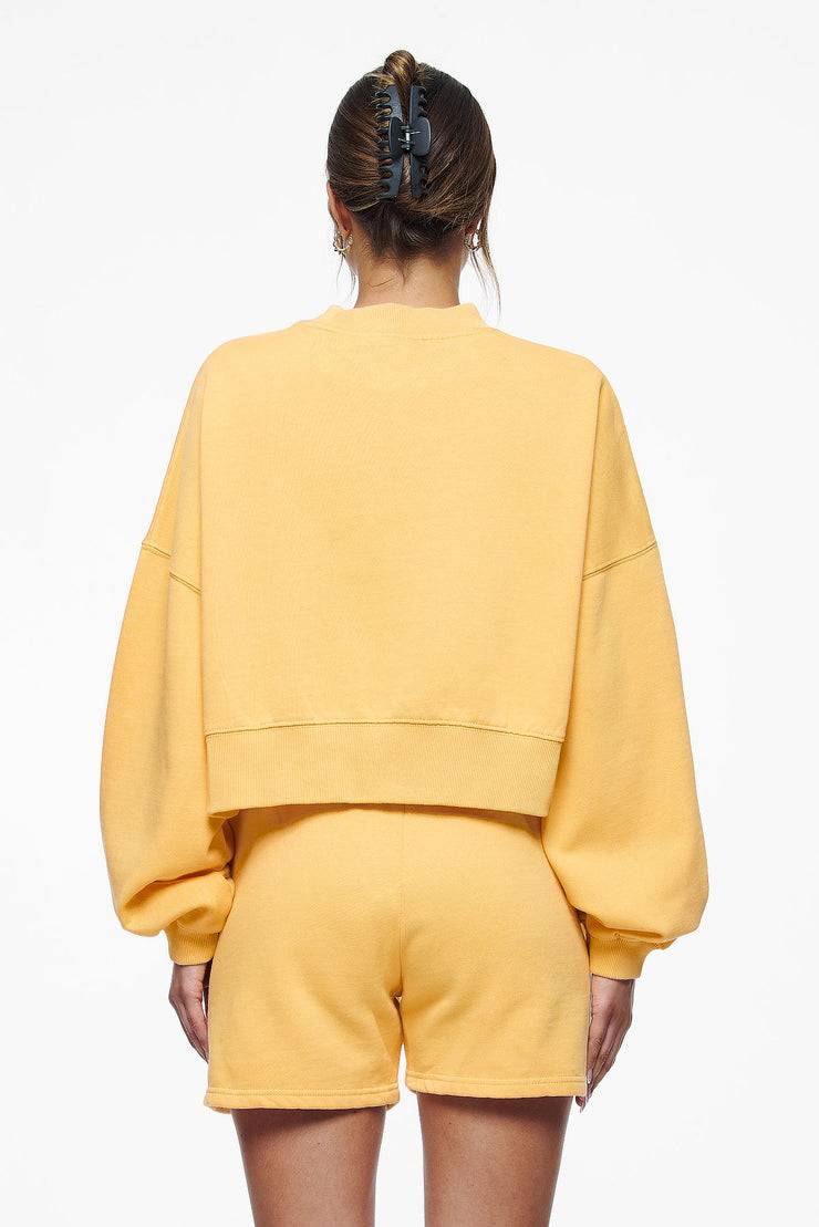 Pegador Londa Cropped Oversized Sweater Vintage Washed Golden Sun Gum Großer Ausverkauf