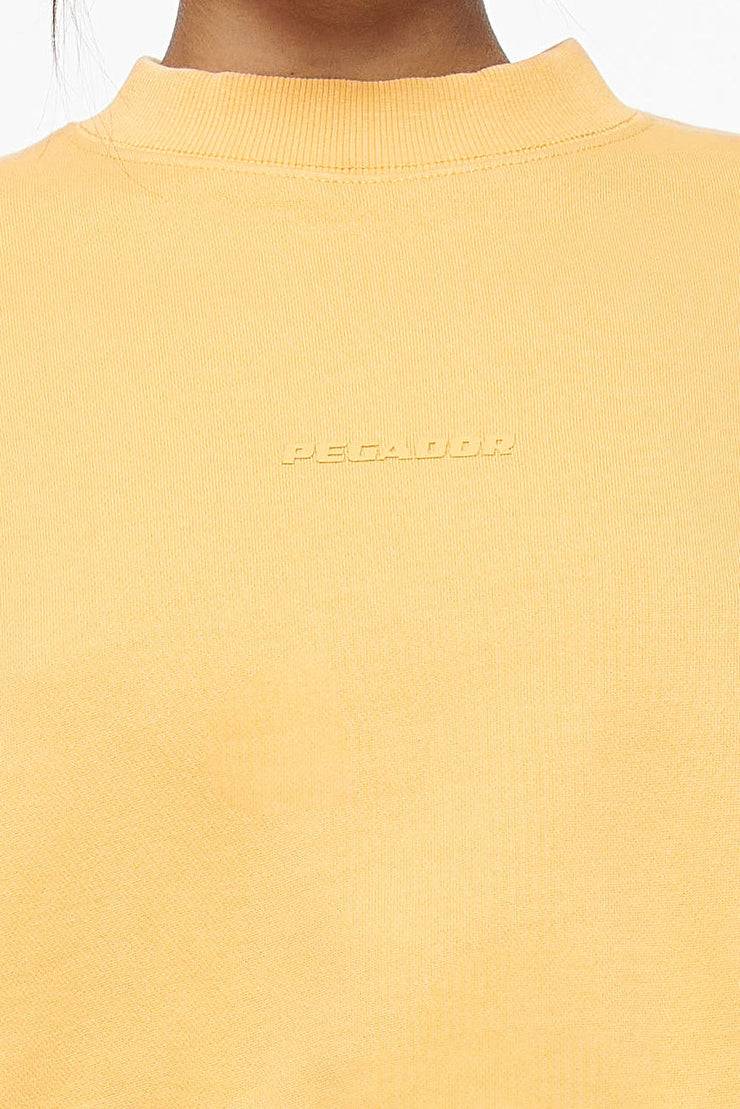 Pegador Londa Cropped Oversized Sweater Vintage Washed Golden Sun Gum Großer Ausverkauf