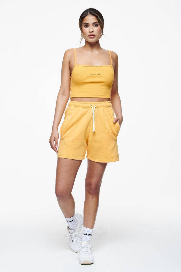 Pegador Ruby Rib Crop Top Vintage Washed Golden Sun Begrenztes Angebot