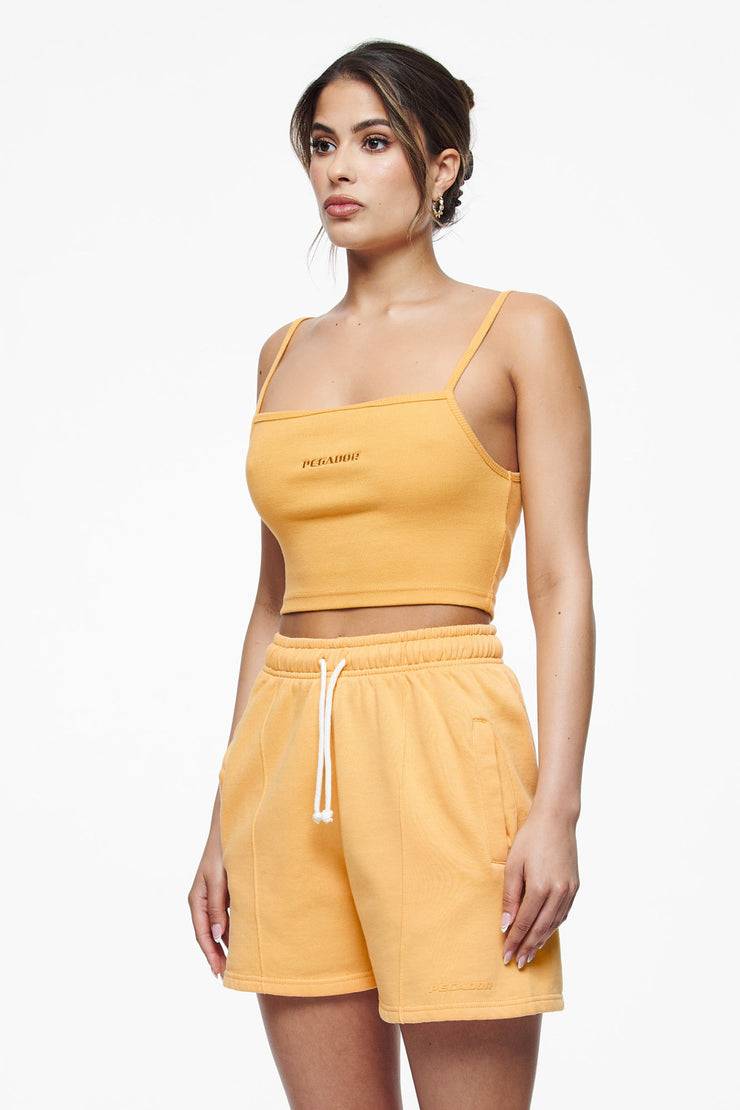 Pegador Ruby Rib Crop Top Vintage Washed Golden Sun Begrenztes Angebot
