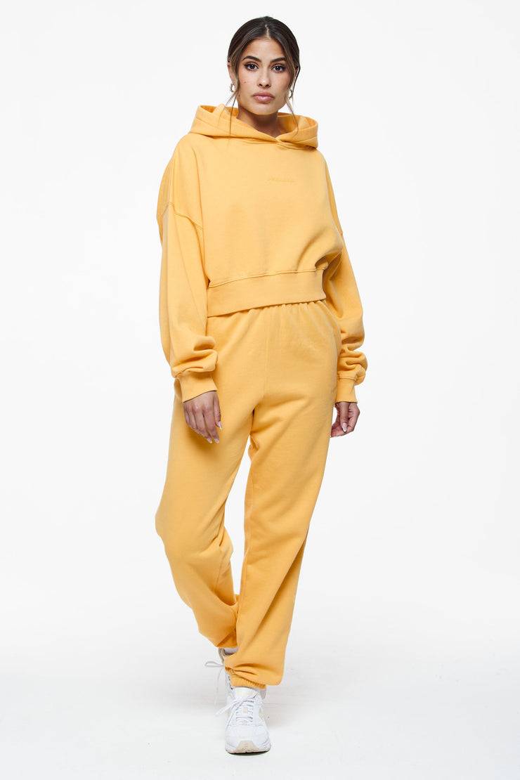 Pegador Villa High Waisted Sweat Pants Vintage Washed Golden Sun Gum Online Shopping