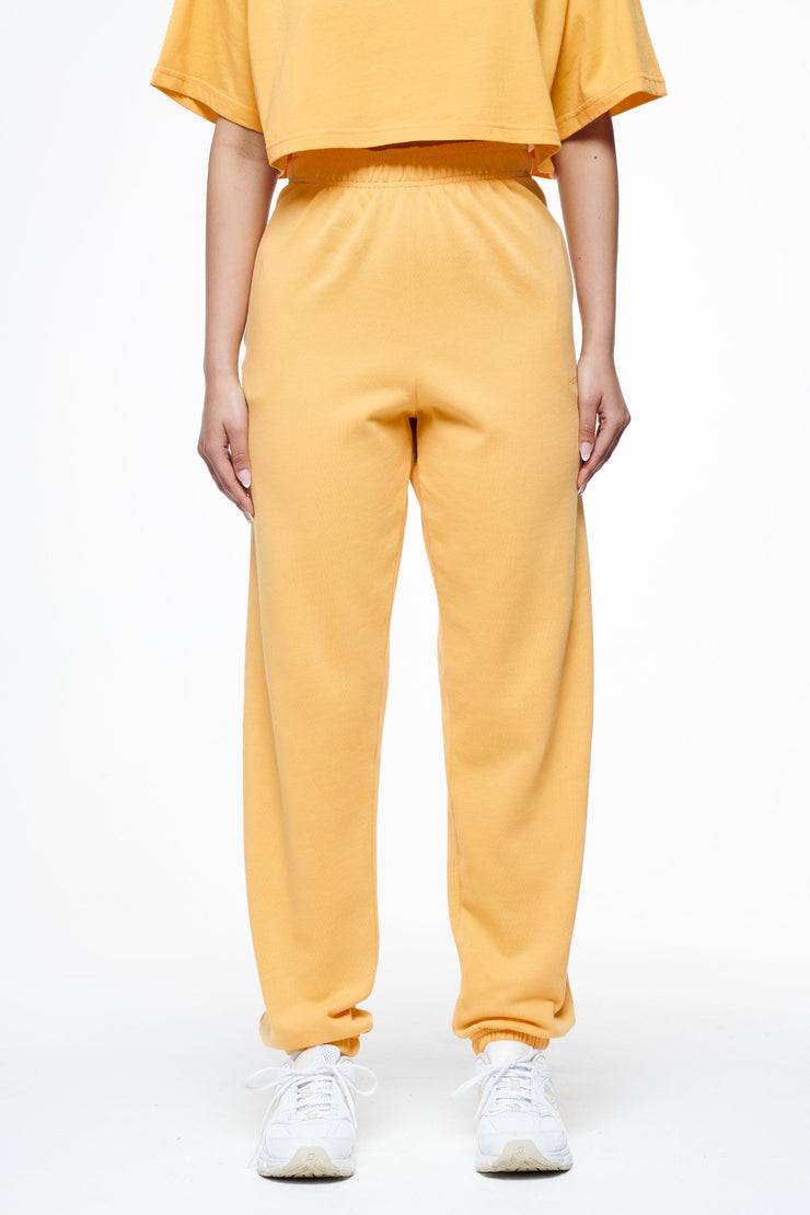 Pegador Villa High Waisted Sweat Pants Vintage Washed Golden Sun Gum Online Shopping