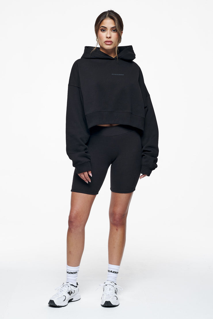 Pegador Salita Oversized Cropped Hoodie Black Gum Preisnachlass