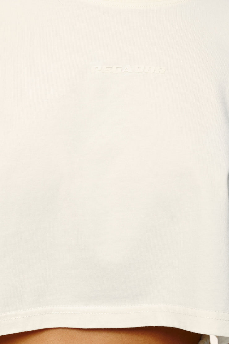 Pegador Layla Oversized Cropped Tee Vintage Washed Unbleached Gum Valentinstagsangebot
