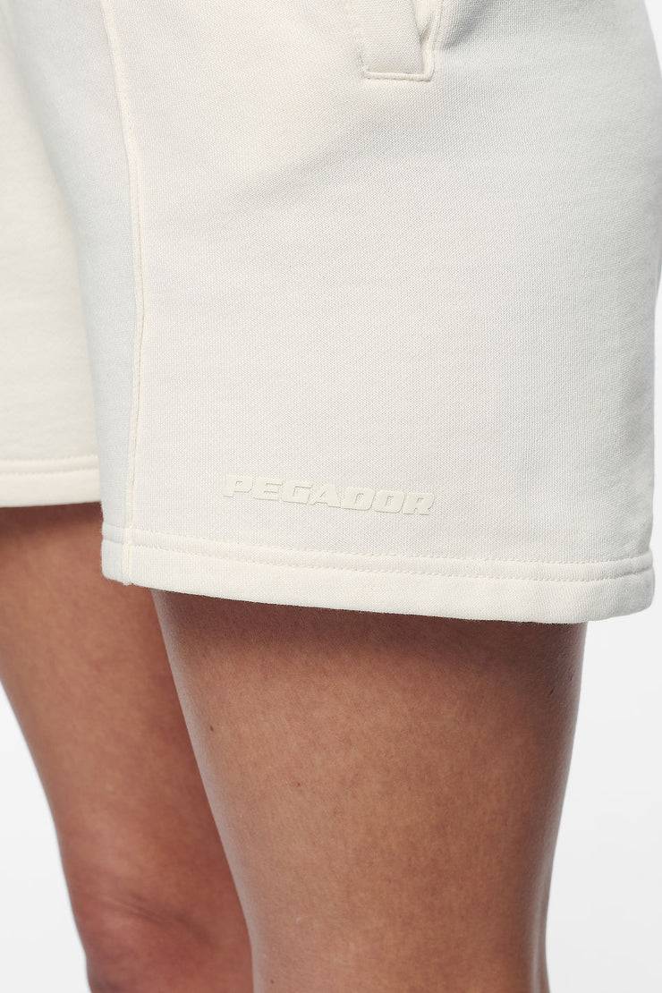 Pegador Umbria High Waisted Shorts Vintage Washed Unbleached Gum Lagerräumung