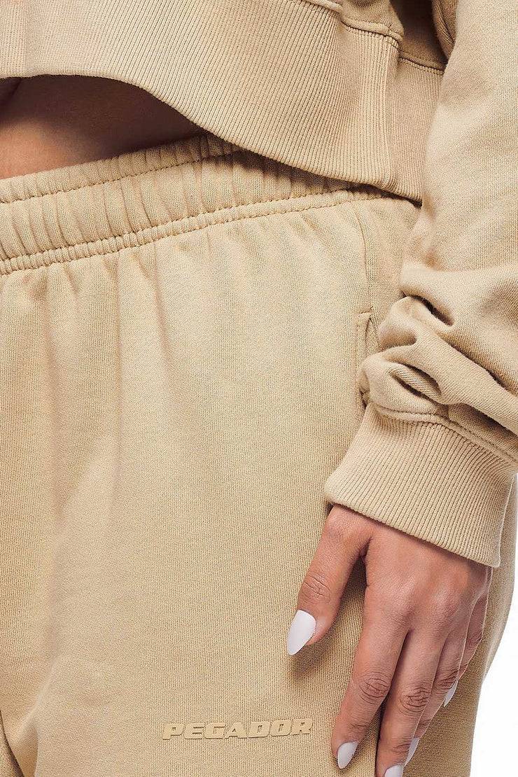 Pegador Villa High Waisted Sweat Pants Vintage Washed Espresso Gum Online Outlet
