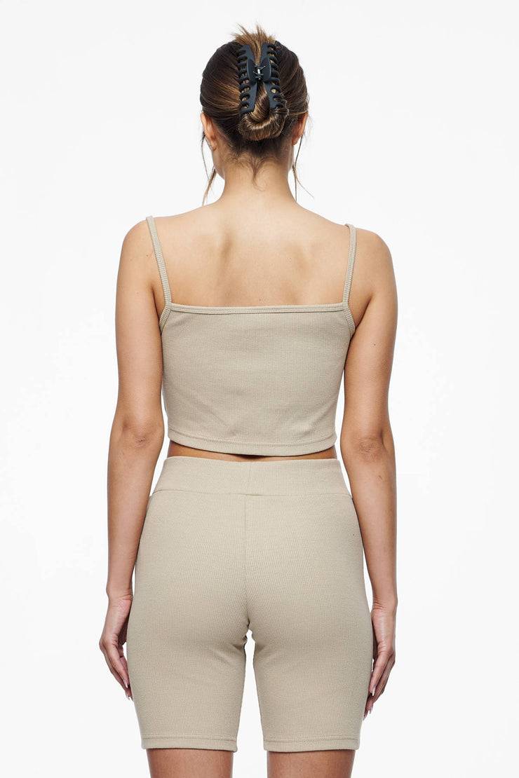 Pegador Ruby Rib Crop Top Vintage Washed Espresso Exklusive Angebote