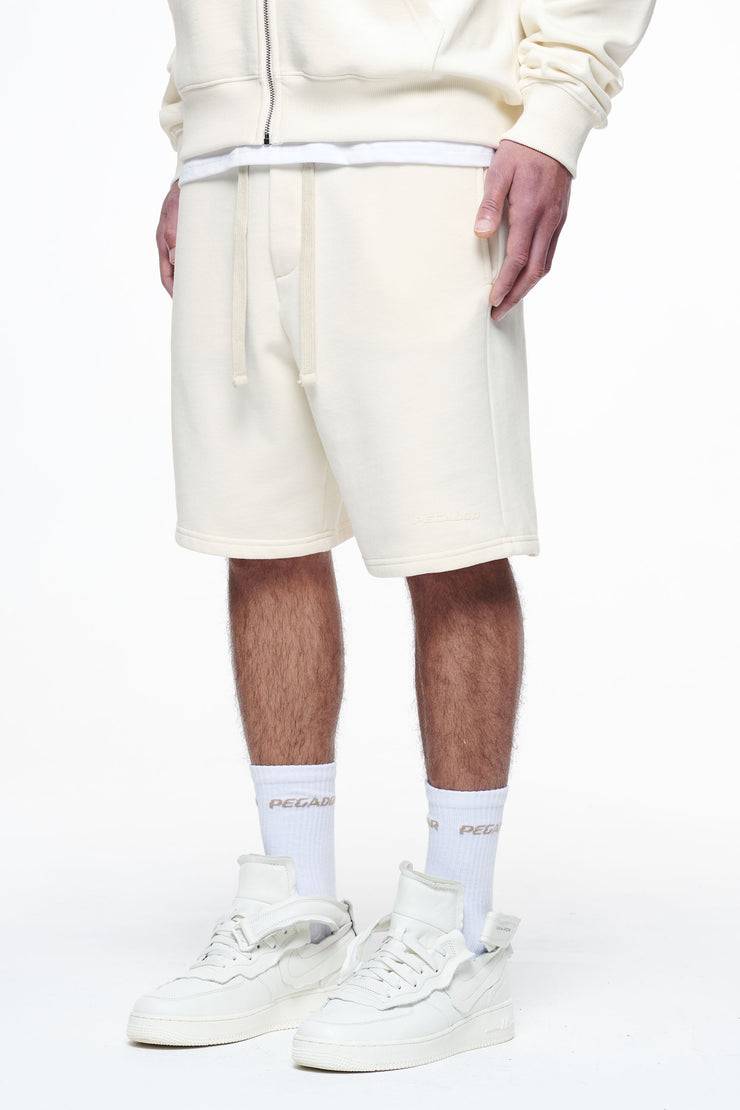 Pegador Logo Heavy Sweat Shorts Vintage Washed Unbleached Gum Räumungsverkauf