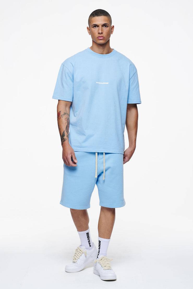 Pegador Logo Heavy Sweat Shorts Vintage Washed Riviera Blue Gum Tägliche Deals