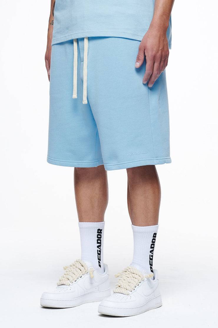 Pegador Logo Heavy Sweat Shorts Vintage Washed Riviera Blue Gum Tägliche Deals