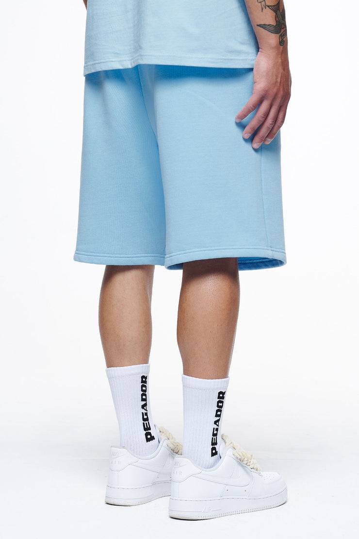 Pegador Logo Heavy Sweat Shorts Vintage Washed Riviera Blue Gum Tägliche Deals