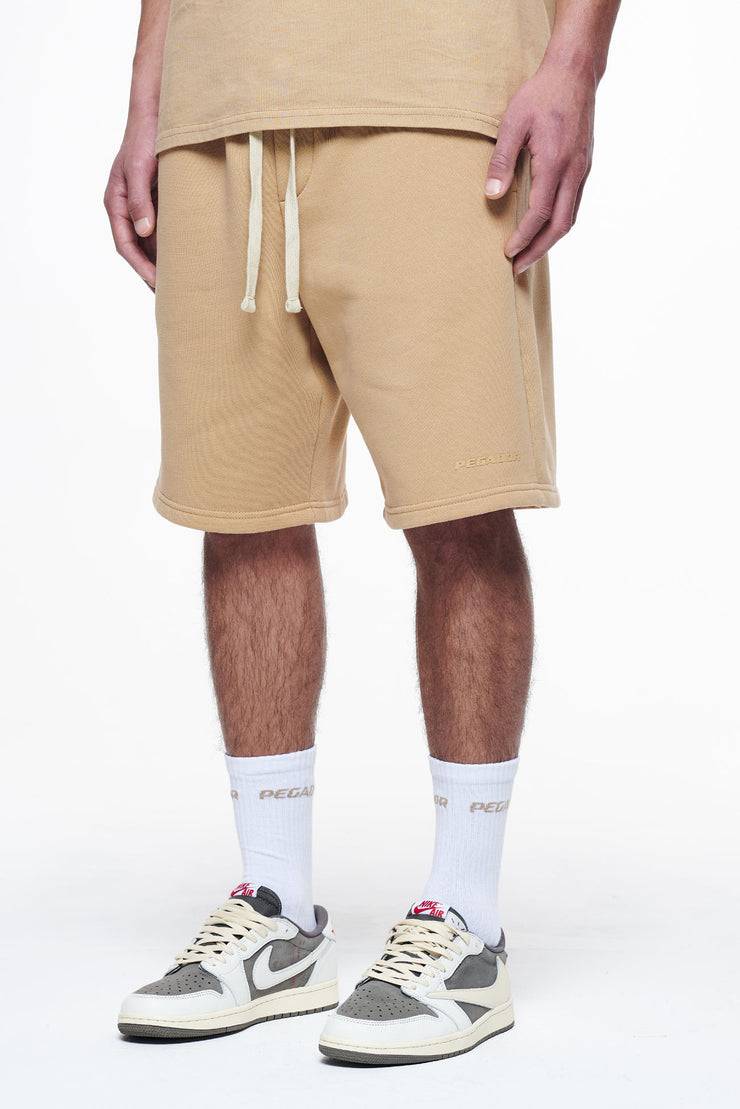 Pegador Logo Heavy Sweat Shorts Vintage Washed Espresso Gum Riesige Ersparnisse