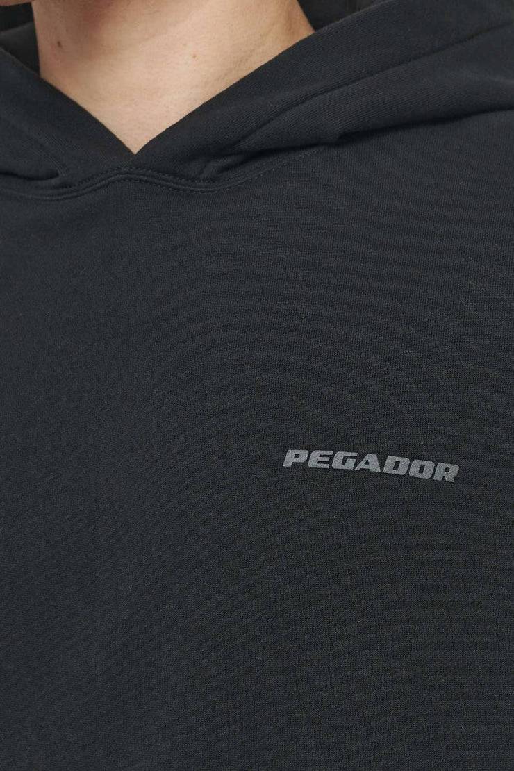 Pegador Logo Oversized Hoodie Vintage Washed Black Ink Gum Super Sparpreis