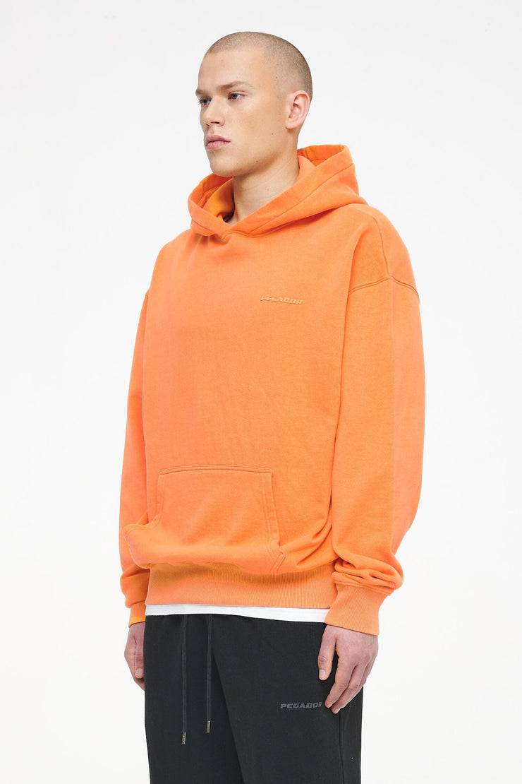 Pegador Logo Oversized Hoodie Vintage Washed Sunrise Orange Gum Letzte 3 Tage