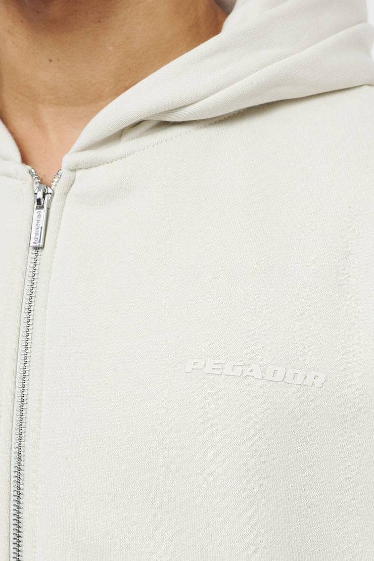 Pegador Logo Oversized Sweat Jacket Vintage Washed Angels Cream Gum Zeitbegrenzte Promotion